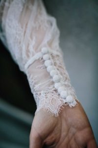 Bespoke sleeved wedding dress Stratford Upon Avon, Warwickshire
