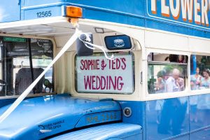 Vintage wedding bus