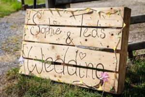 Wedding stationery at outdoor wedding in Stratford-Upon-Avon