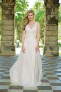 Alternative and unique wedding dresses with sweetheart neckline and an A-line silhouette in Warwickshire, England