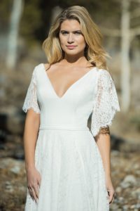 Silver Birch by Ivory and Co flattering wedding dresses with flutter sleeves in Warwickshire