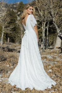 Silver Birch by Ivory and Co backless wedding dresses with flutter sleeves in Warwickshire
