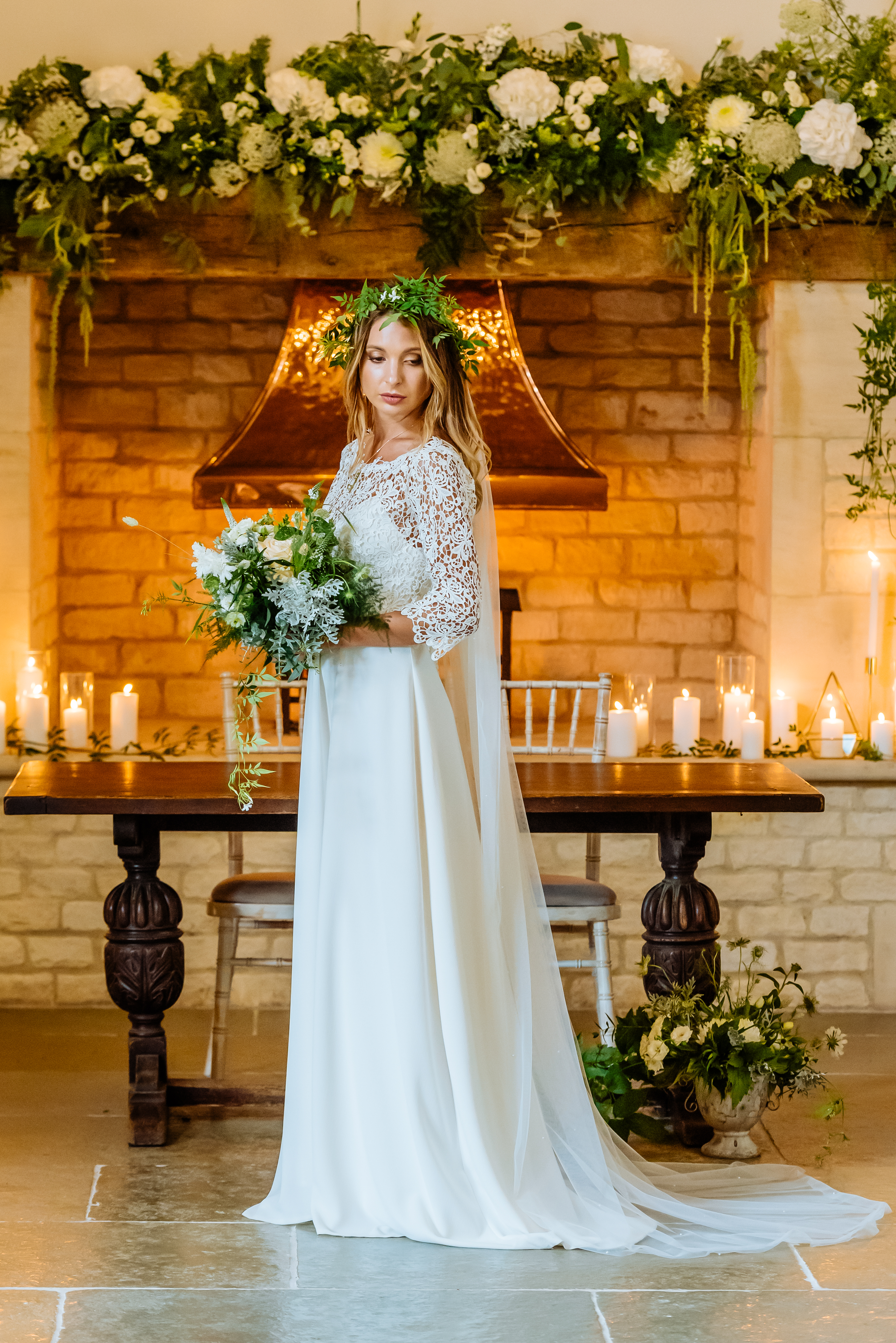 long sleeve boho wedding dress uk