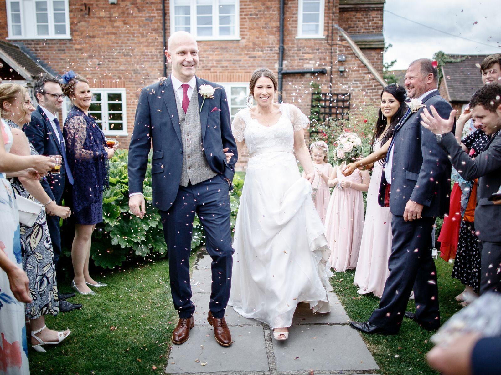 Bride wearing Ivory and co wedding dress