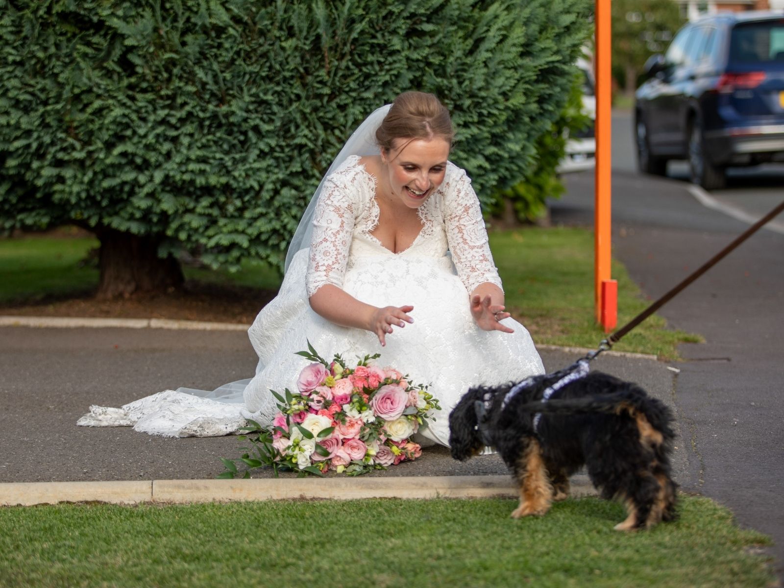 Wedding photography with pets