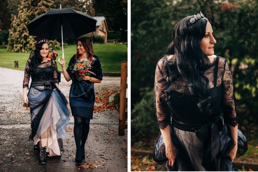 A Bespoke Black Wedding Dress for Abi’s Intimate Wedding