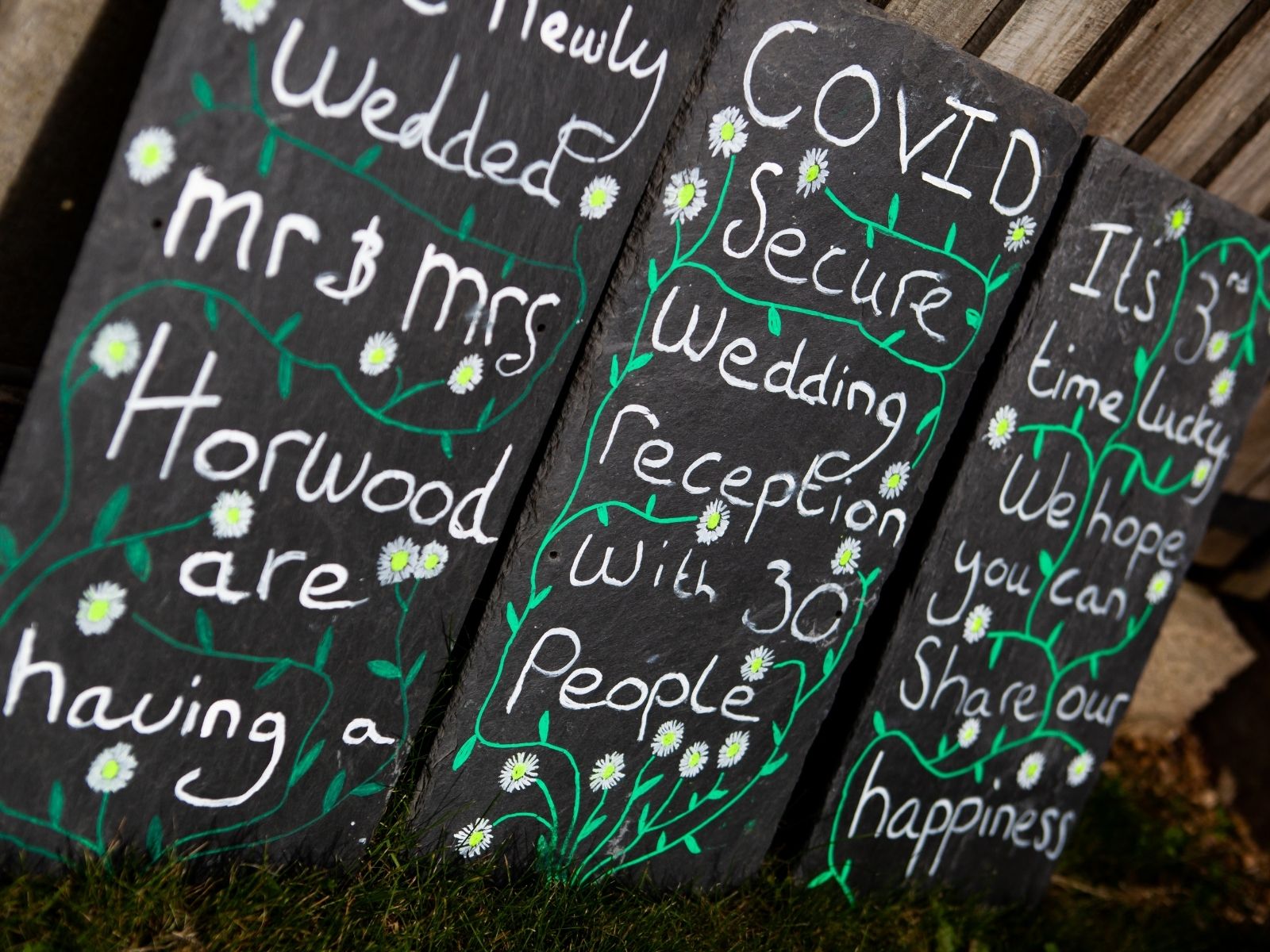 COVID wedding sign wedding stationery