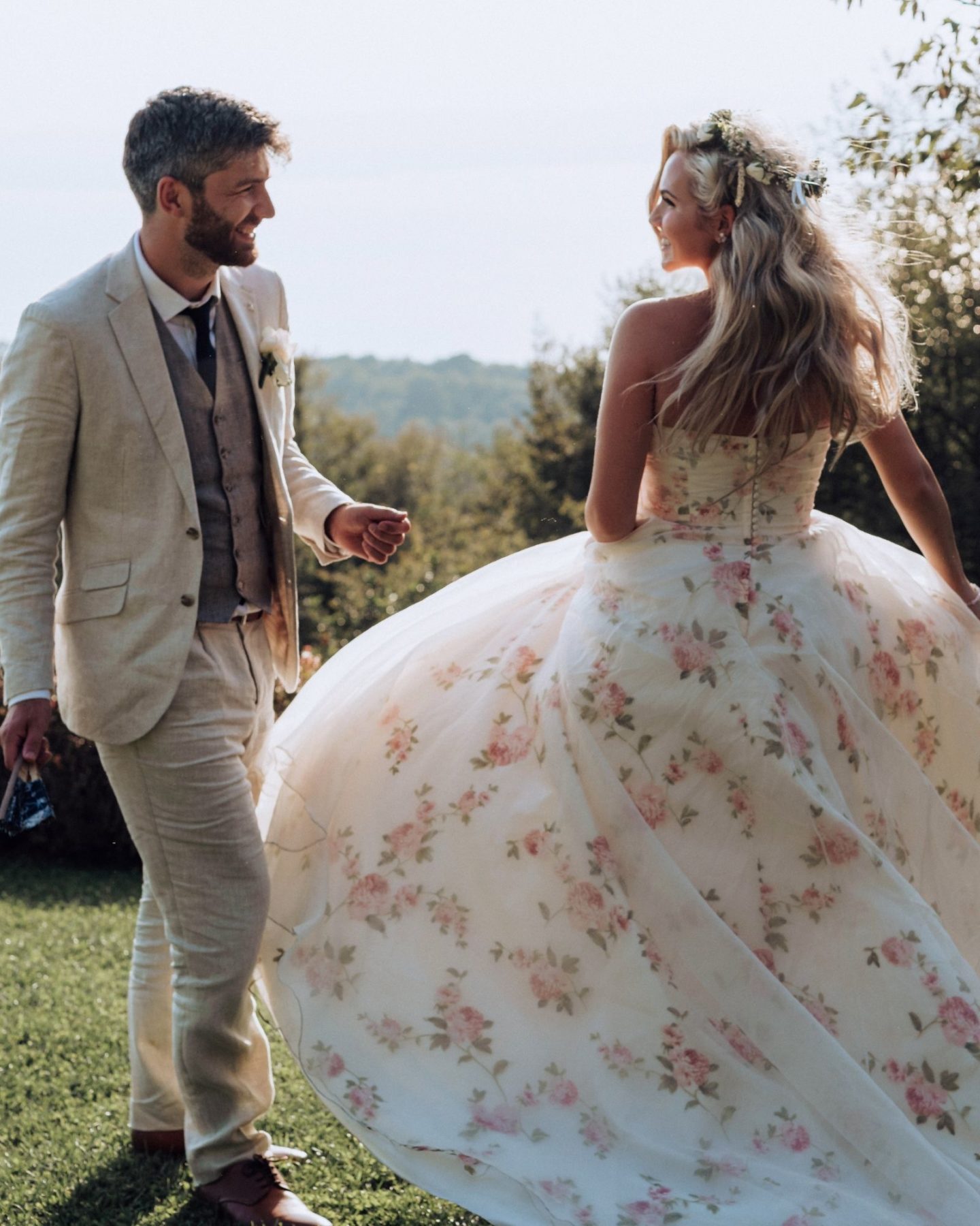 Rose coloured hotsell wedding dress