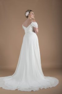Plus size lace designer Millie Grace wedding dresses in Stratford UK