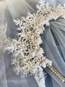 Lace bridal tiara
