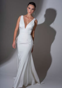 Fit and flair wedding dress