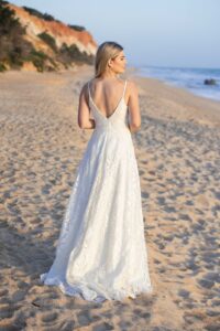 Boho sequin wedding dress