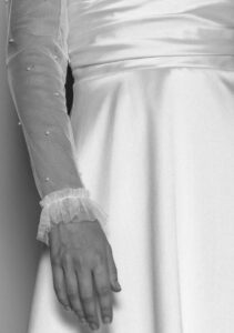 Pearl lace wedding dress